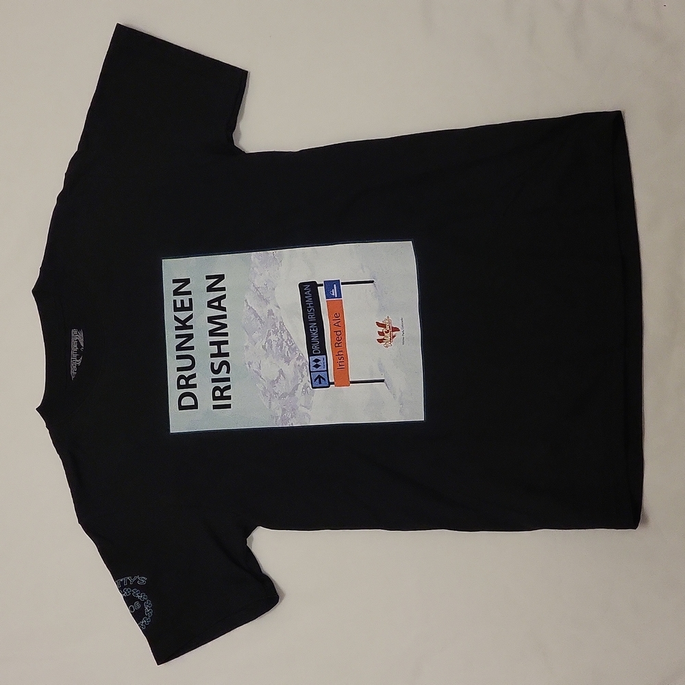 Wild Creek Brewing Co & Winter Park Drunken Irishmen T-Shirt Cotton Black Small